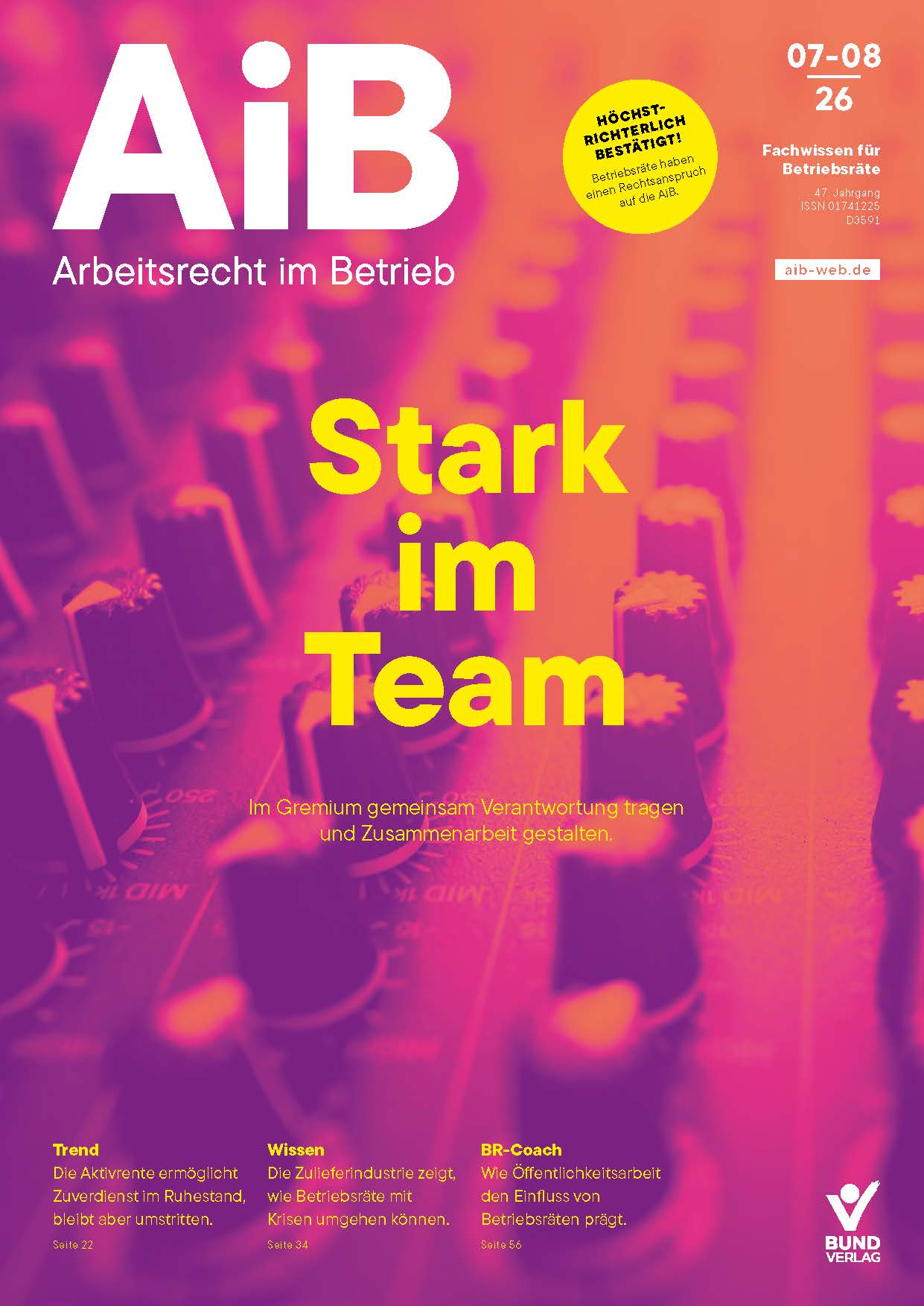 Aktuelles Titelbild AiB Magazin