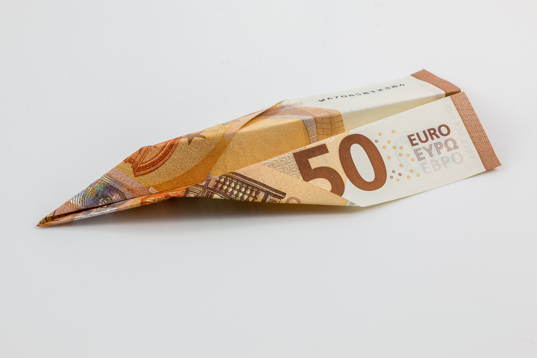 Flugzeug aus 50€-Schein